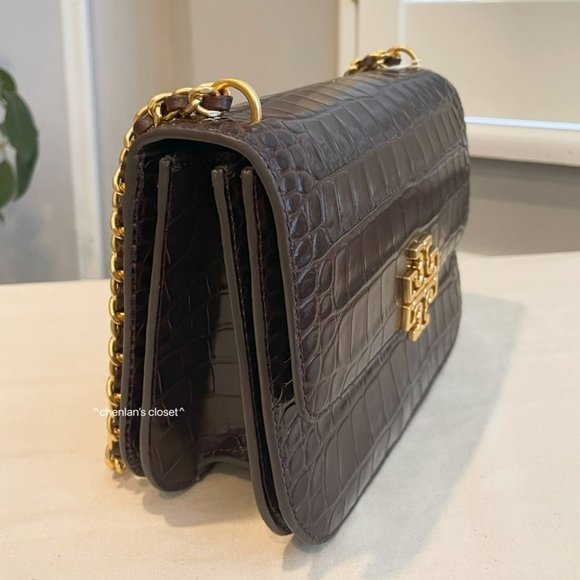 🔥NeW! Tory Burch Britten Embossed Small Adjustable Shoulder Bag - Picture 10 of 15